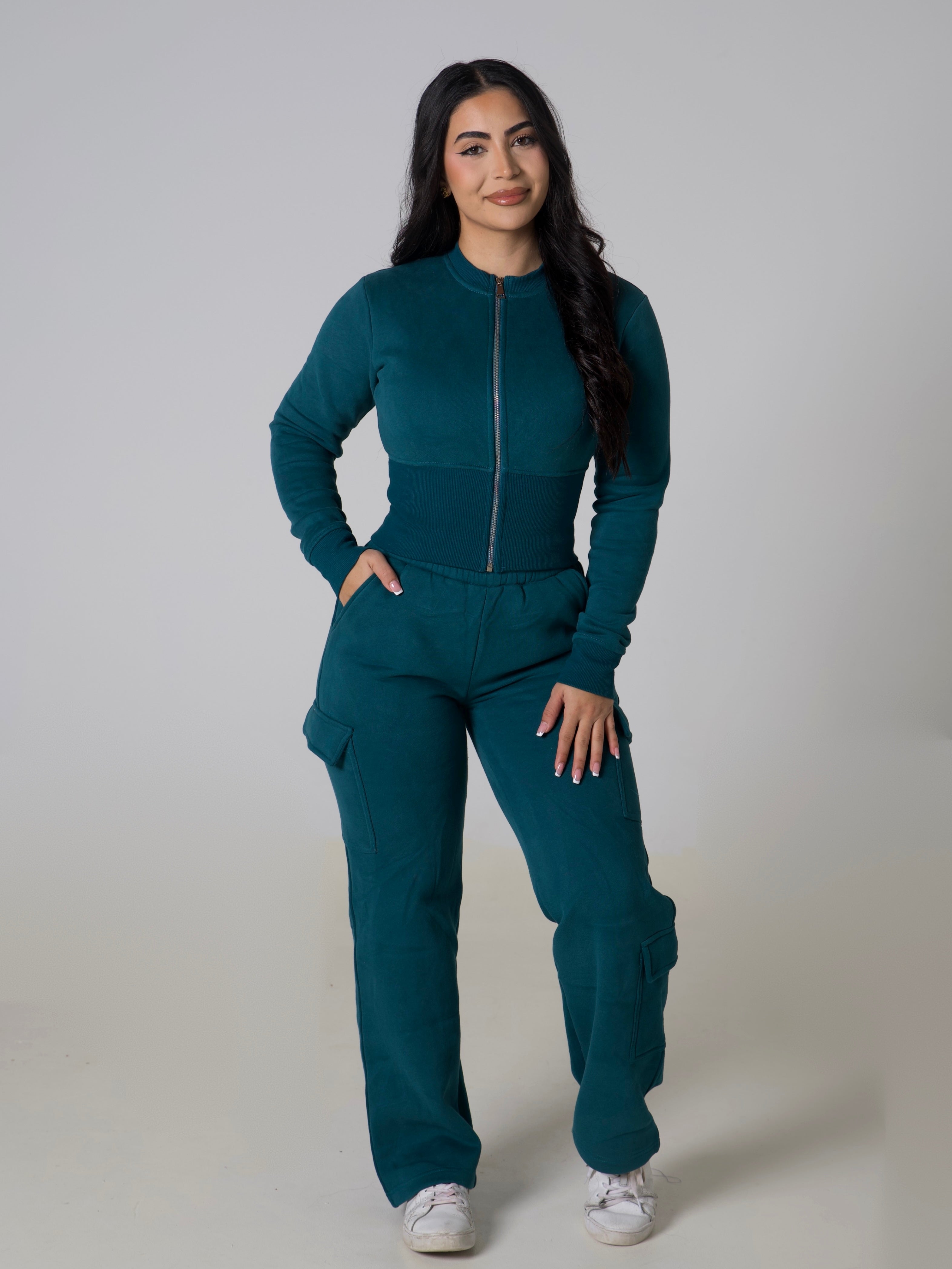 Contour Cargo Sweatpants - Teal