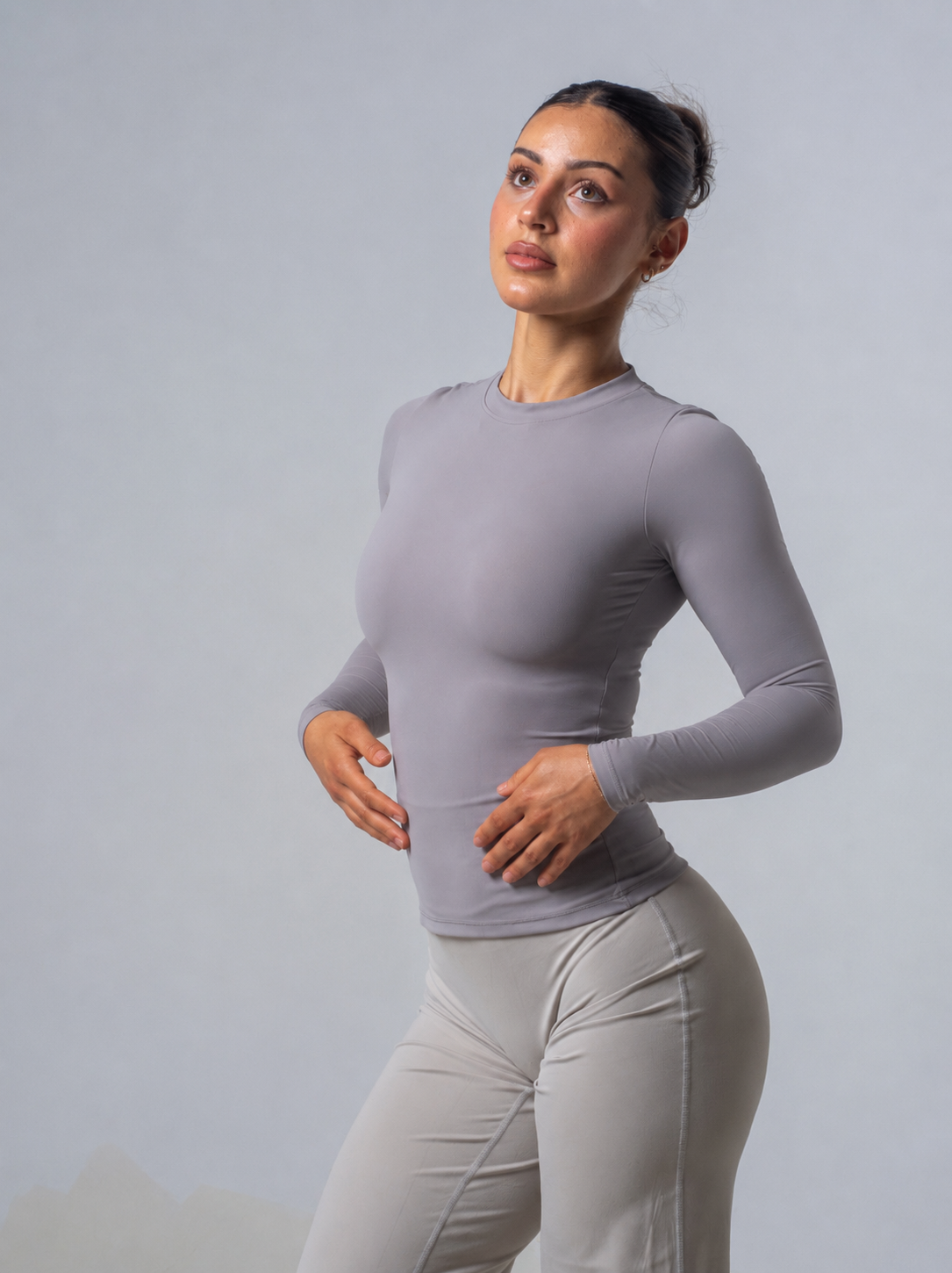Seamless Full Sleeve Top - Ash