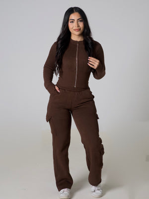 Contour Cargo Sweatpants - Espresso
