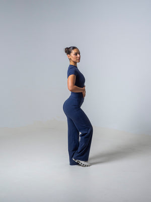 Seamless Straight Leg Leggings - Deep Sea