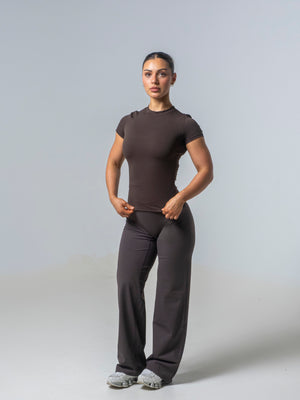 Seamless Half Sleeve Top - Mocha