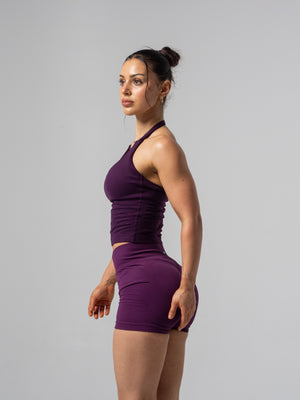 Accentuate Halter Tank - Grape