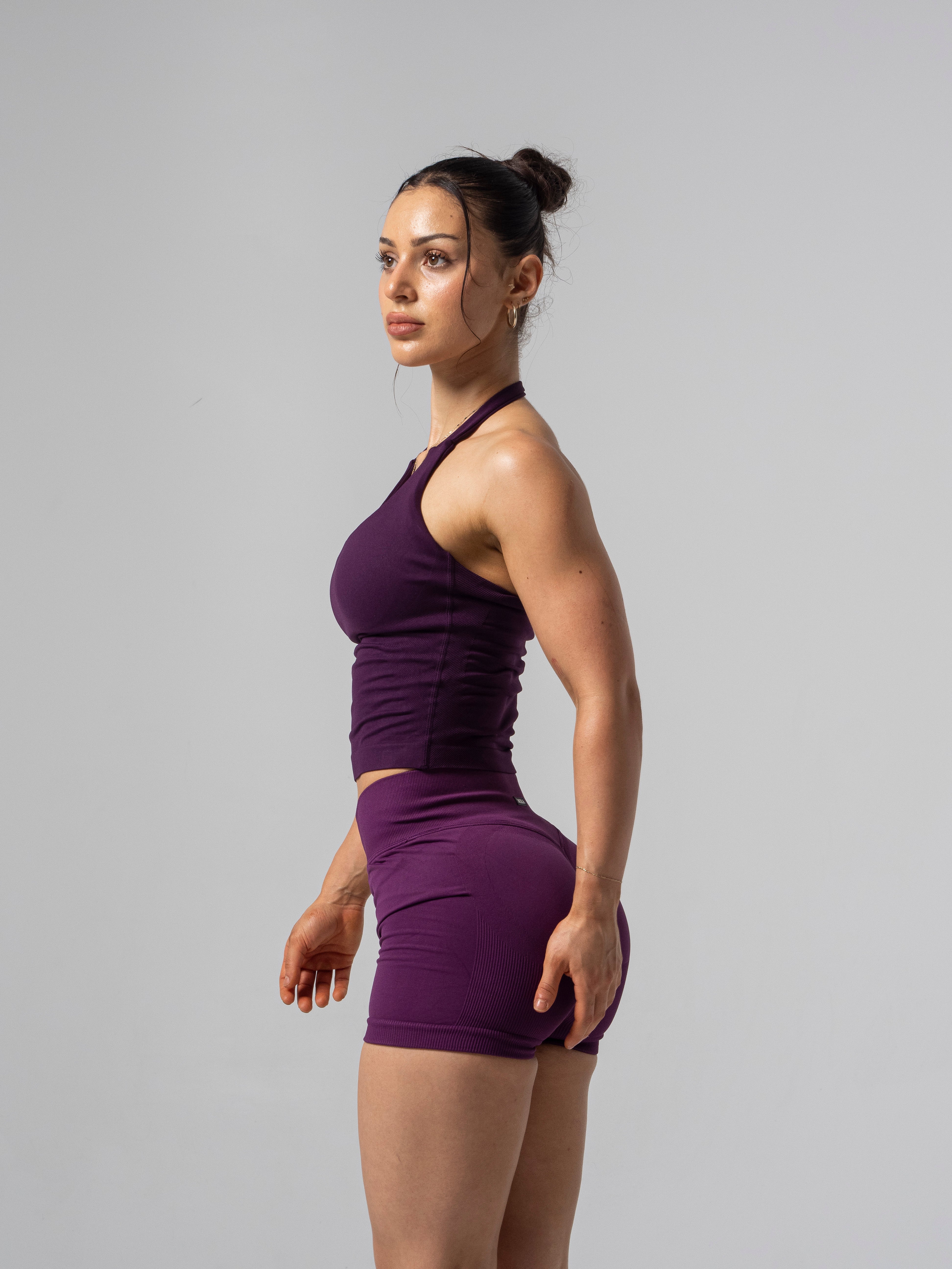 Accentuate Halter Tank - Grape