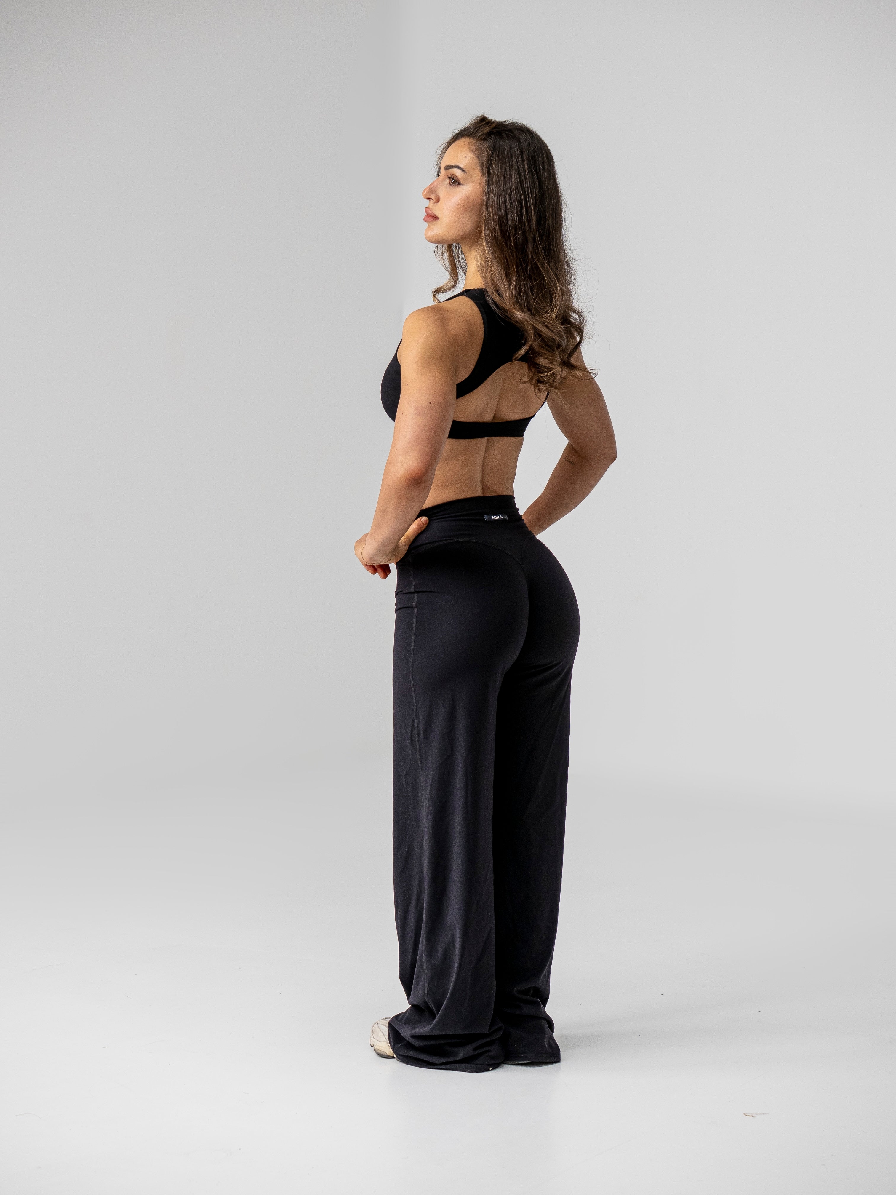 V - shaped Straight Leg Leggings - Midnight