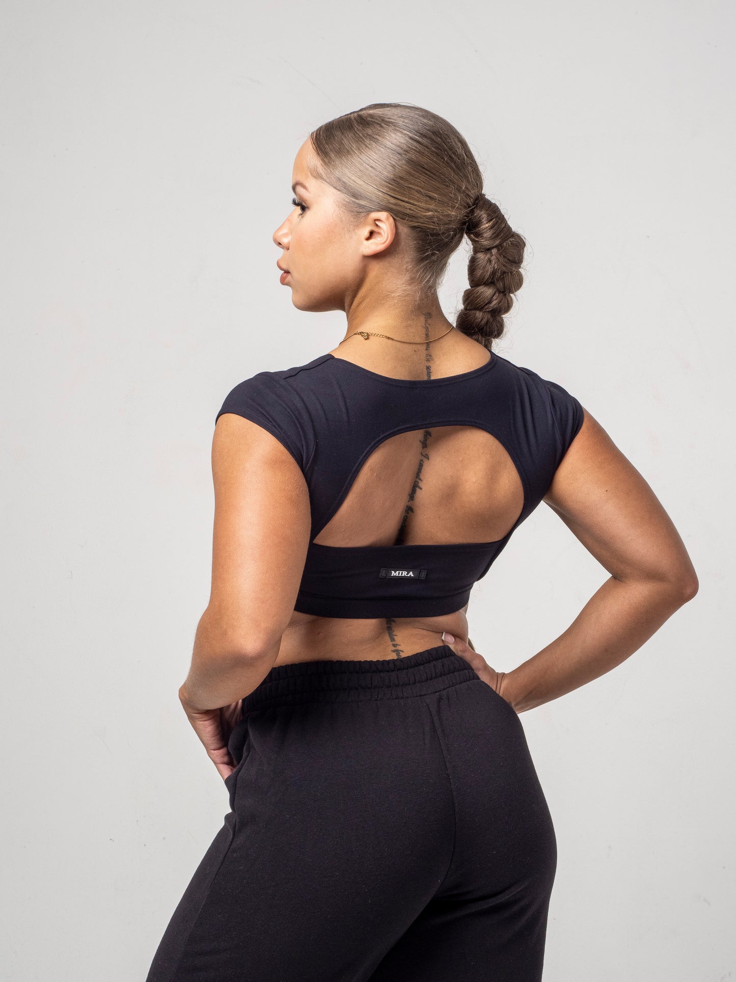 Square Neck Backless Crop