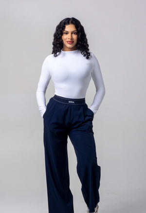 Aura Mock Neck Top - Snow