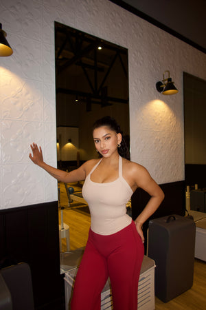 Seamless Halter Top - Beige