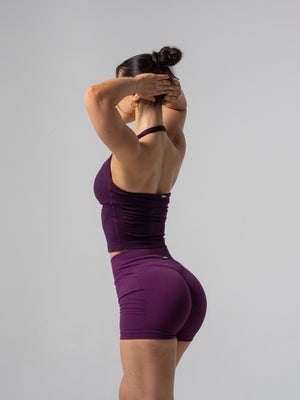 Accentuate Halter Tank - Grape