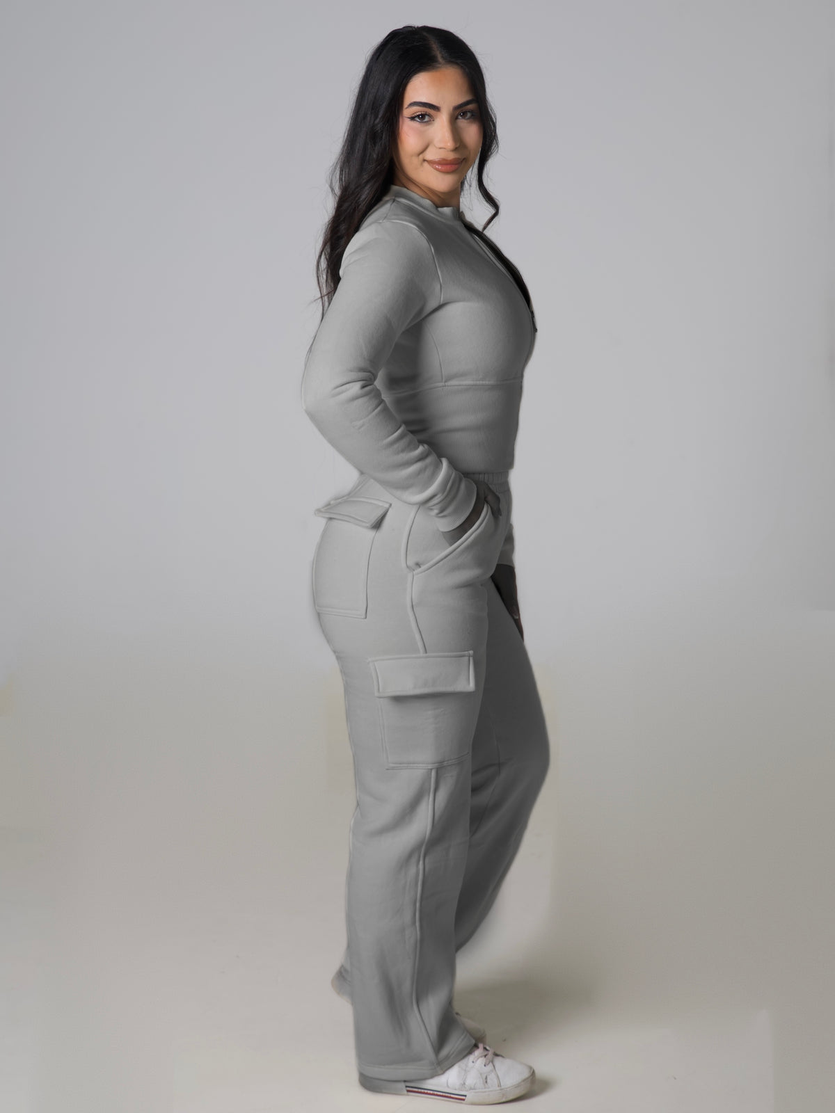 Contour Sculpt Zip Jacket - Ash