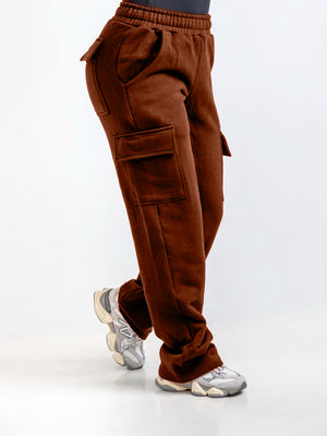 Contour Cargo Sweatpants - Chocolate