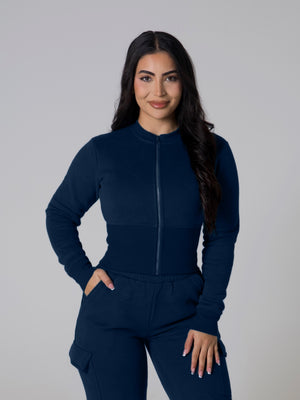 Contour Sculpt Zip Jacket - Navy