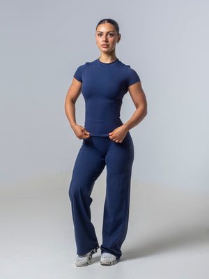 Seamless Straight Leg Leggings - Deep Sea