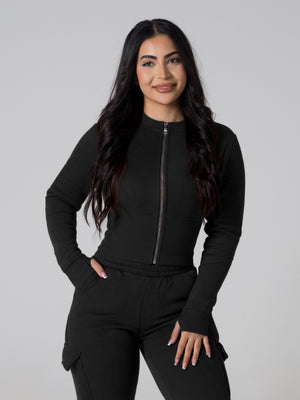 Contour Sculpt Zip Jacket - Midnight