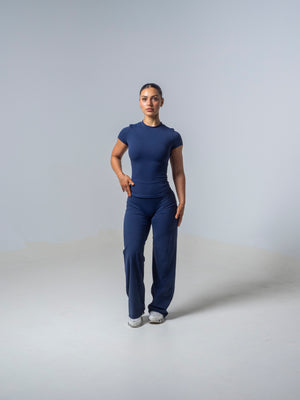 Seamless Straight Leg Leggings - Deep Sea