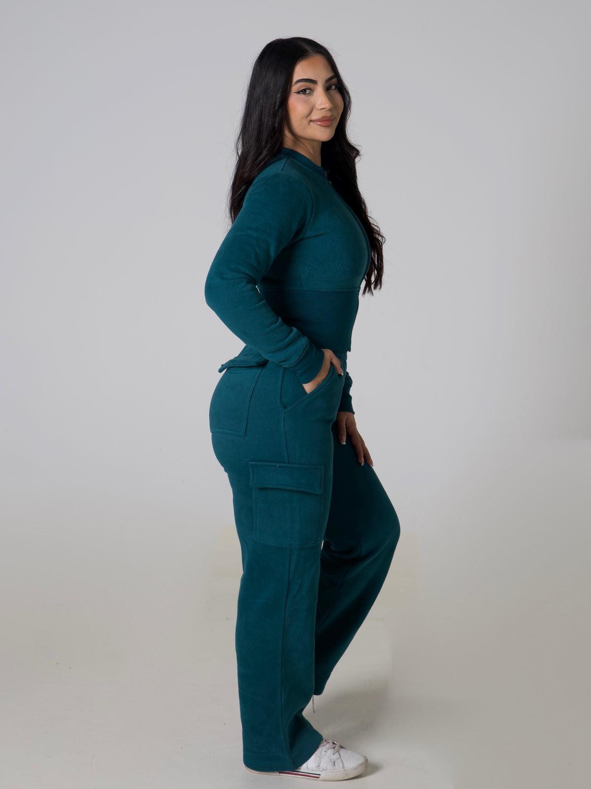 Contour Cargo Sweatpants - Teal