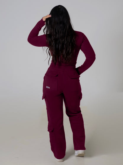 Contour Sculpt Zip Jacket - Wine