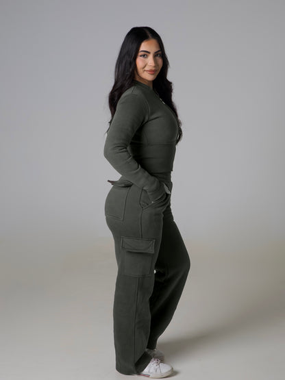 Contour Sculpt Zip Jacket - Khaki