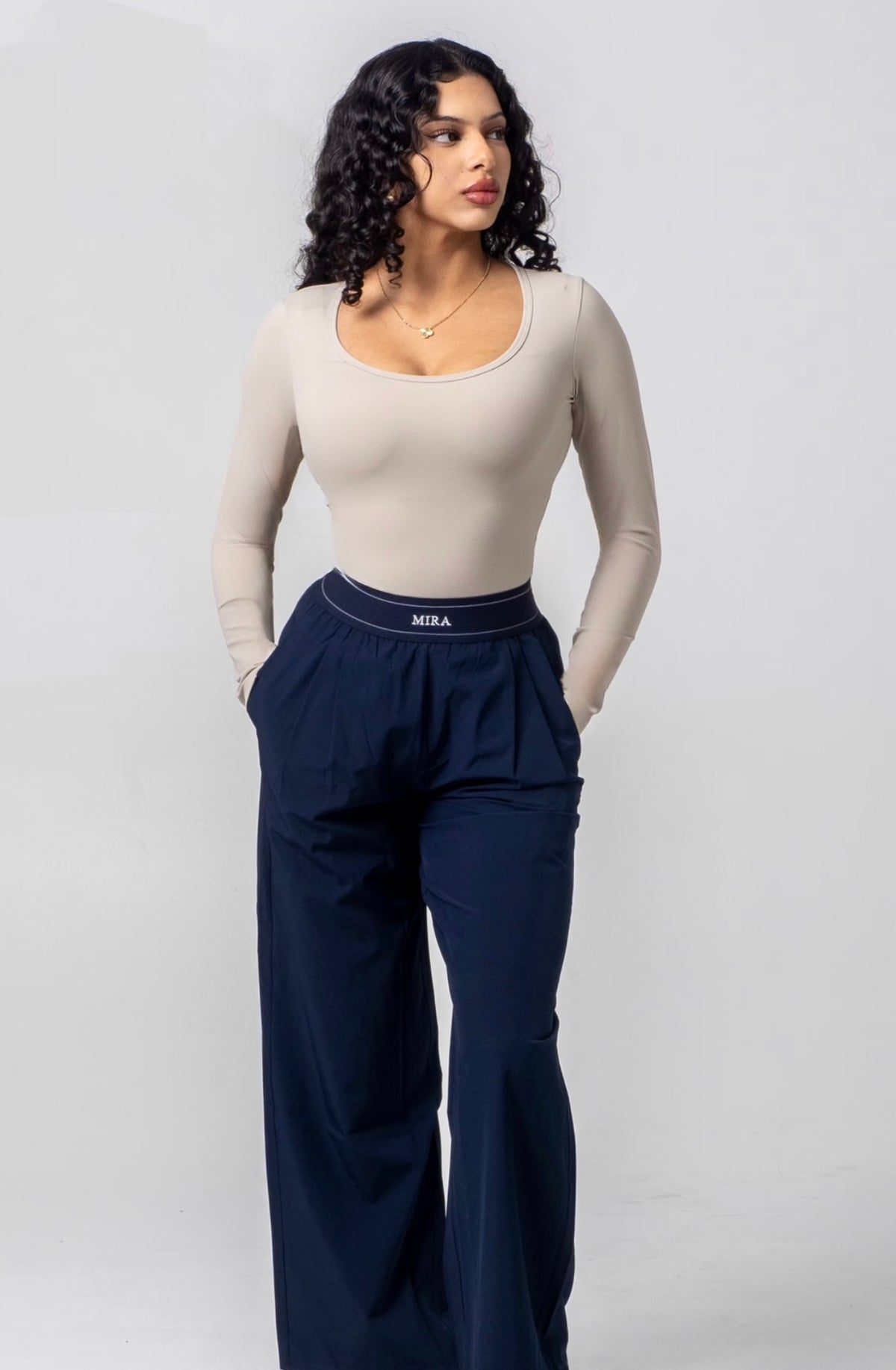 AURA Parachute Wide Legs - Navy