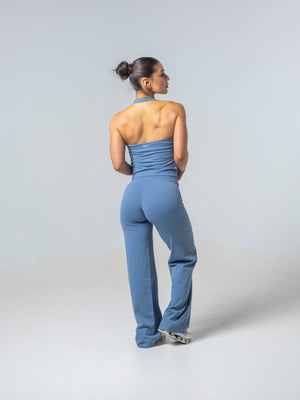Sleek Seamless Halter Top - Steel