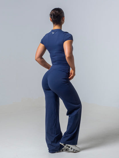 Seamless Straight Leg Leggings - Deep Sea