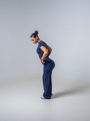Seamless Straight Leg Leggings - Deep Sea
