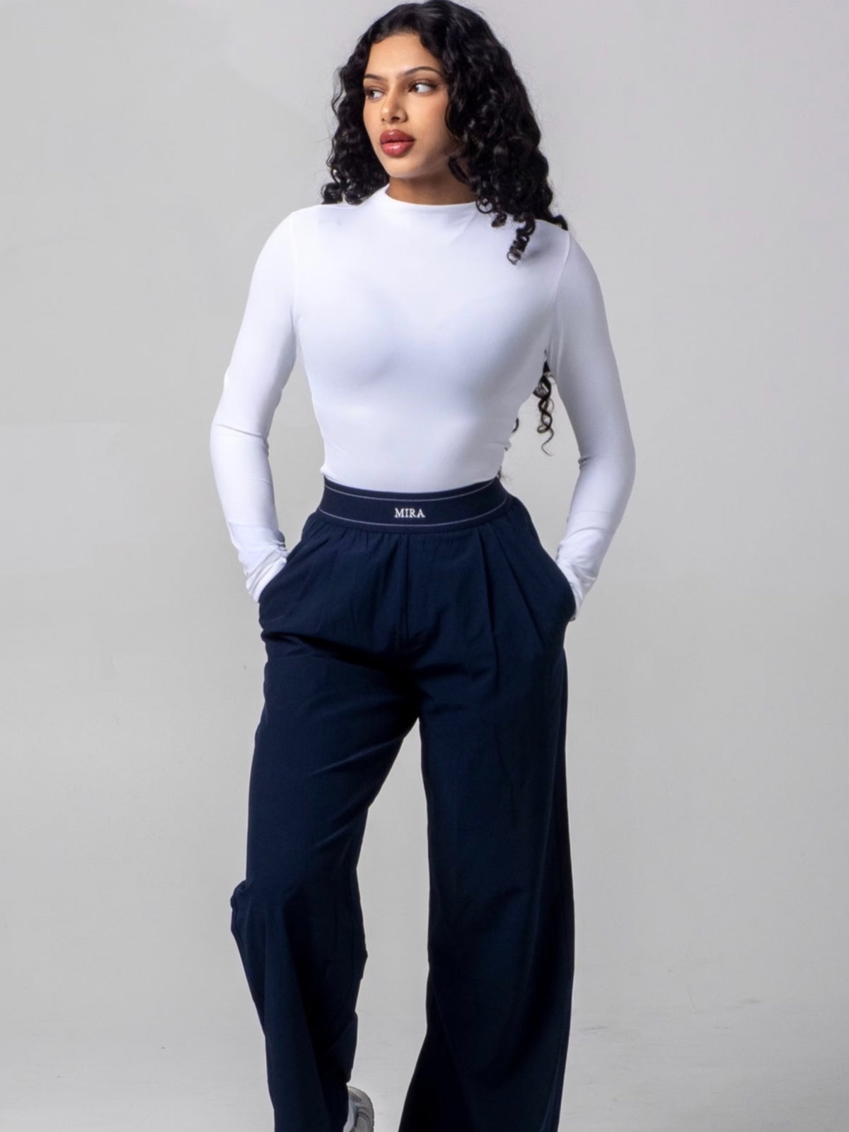 AURA Parachute Wide Legs - Navy