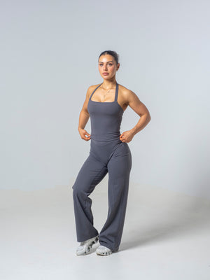 Sleek Seamless Halter Top - Slate