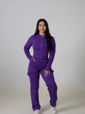 Contour Cargo Sweatpants - Indigo