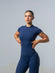 Seamless Half Sleeve Top - Deep Sea