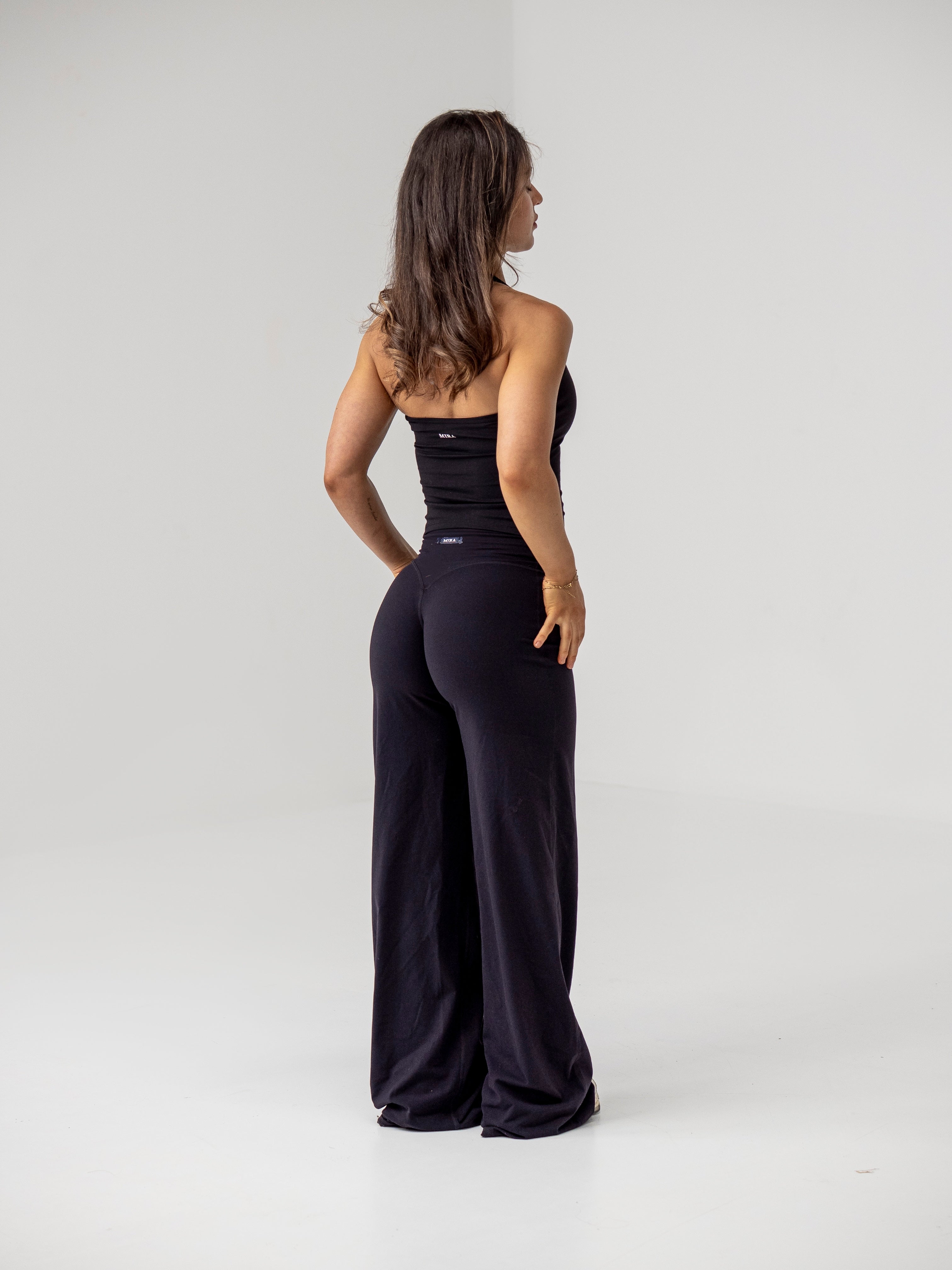 V - shaped Straight Leg Leggings - Midnight