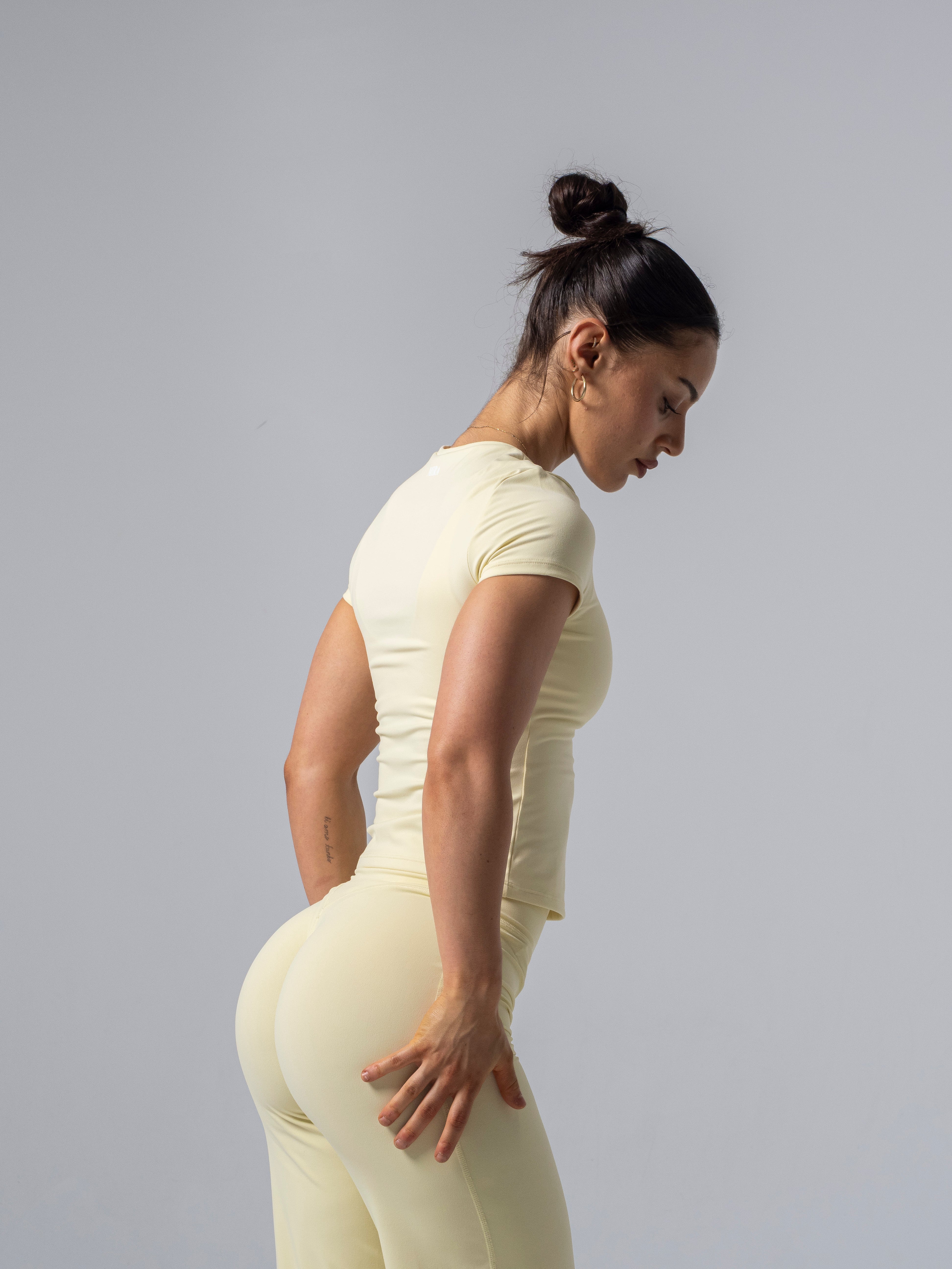 Seamless Half Sleeve Top - Lemon
