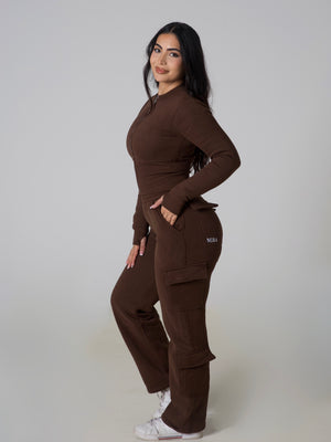 Contour Cargo Sweatpants - Espresso