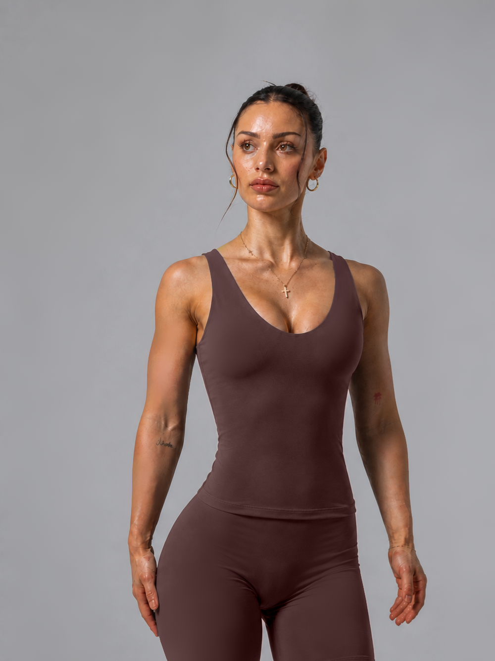 Seamless Longline Sculpt Vest - Umber
