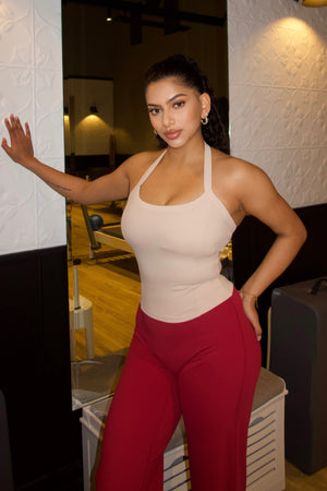 Seamless Halter Top - Beige