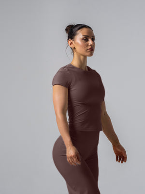 Seamless Half Sleeve Top - Umber