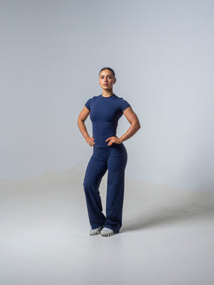 Seamless Straight Leg Leggings - Deep Sea