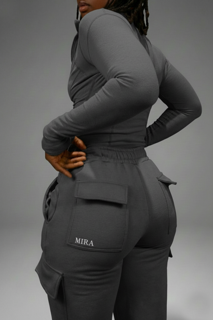 Ultimate Lightweight BBL Cargo Sweatpants - Charcoal Grey