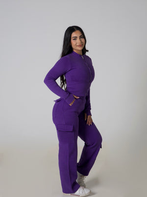 Contour Cargo Sweatpants - Indigo