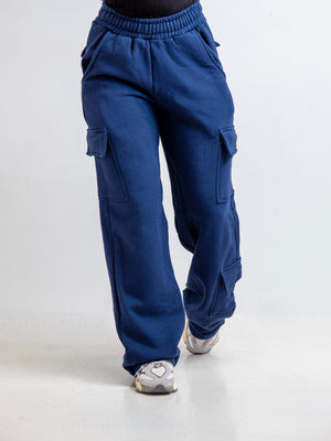 Contour Cargo Sweatpants - Navy