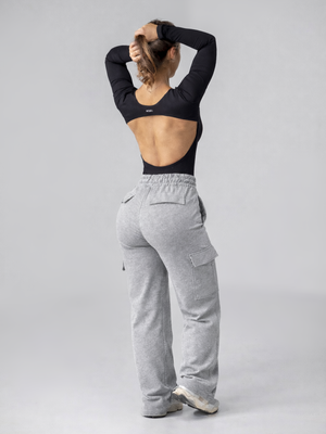 Contour Cargo Sweatpants - Marl Grey