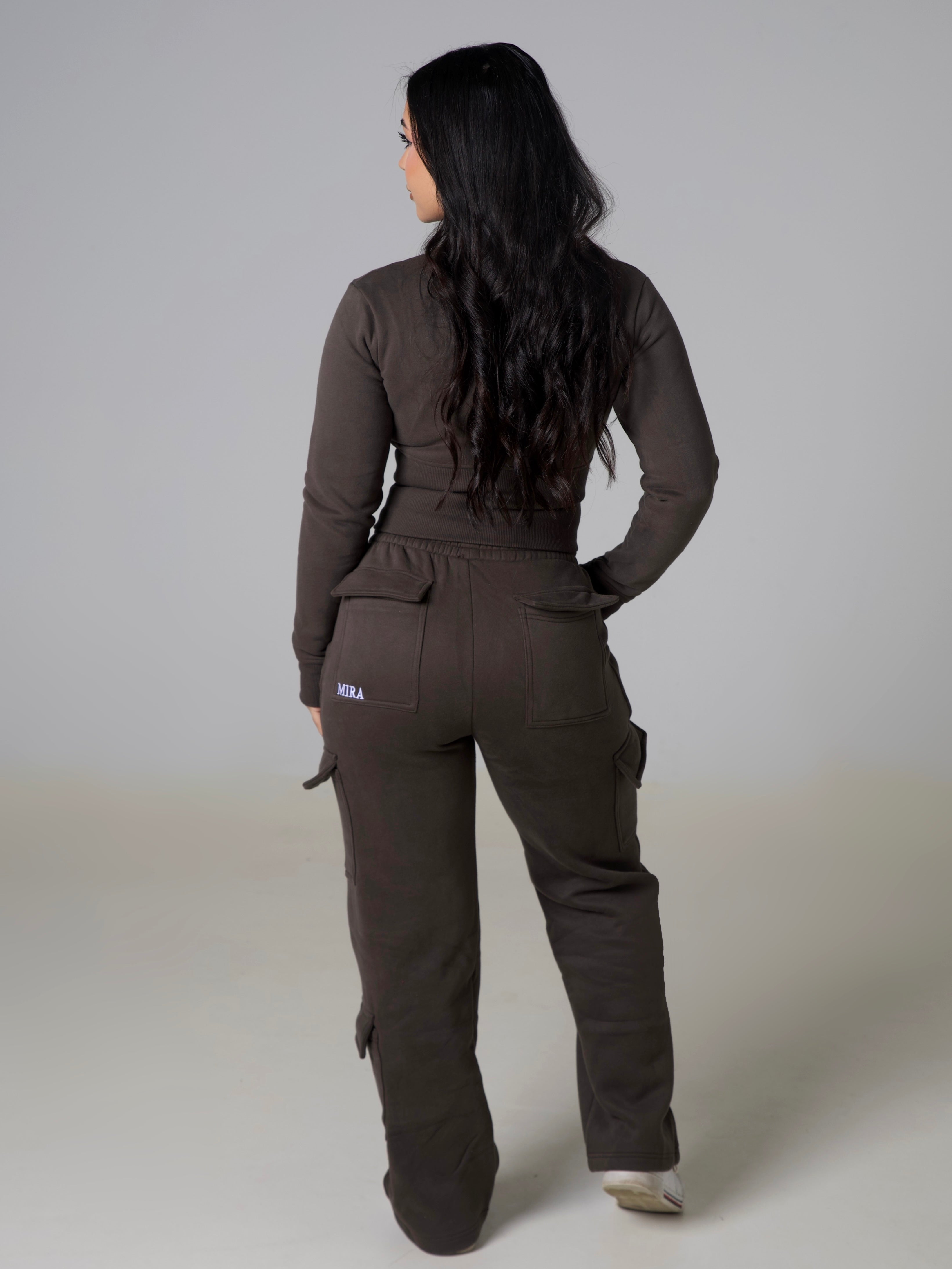 Contour Sculpt Zip Jacket - Dark Khaki