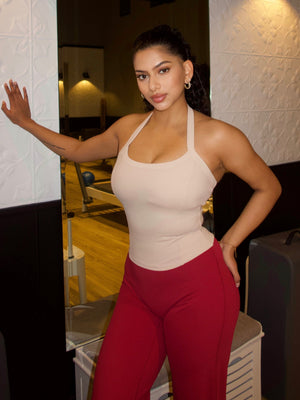 Seamless Halter Top - Beige