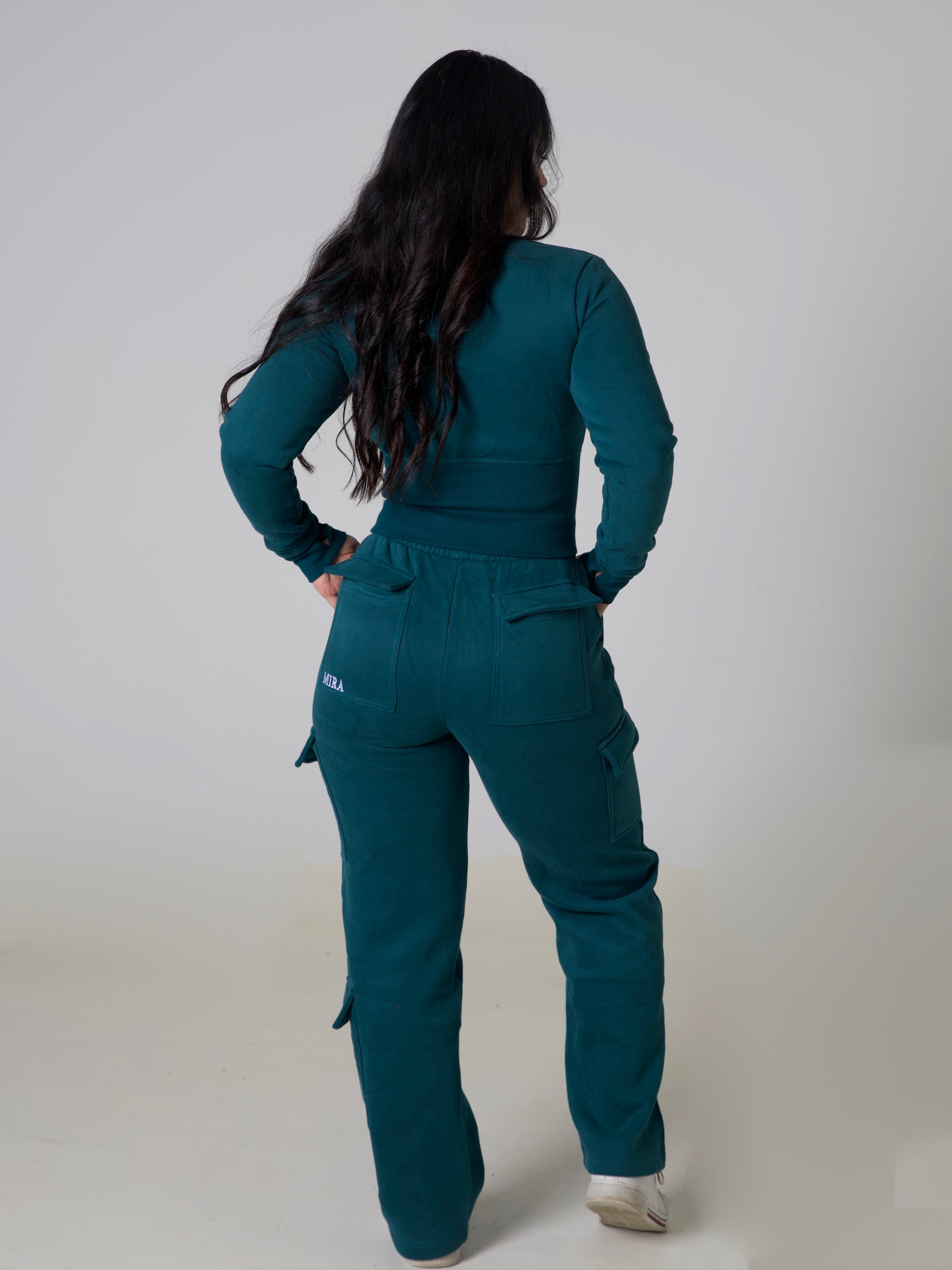 Contour Cargo Sweatpants - Teal