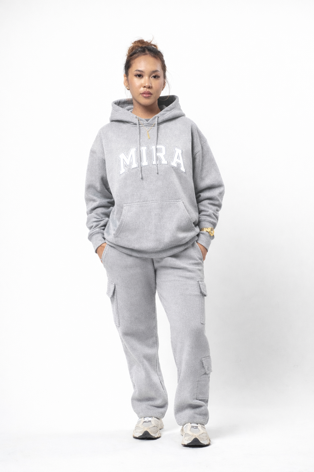 Contour Cargo Sweatpants - Marl Grey