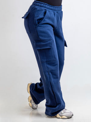 Contour Cargo Sweatpants - Navy