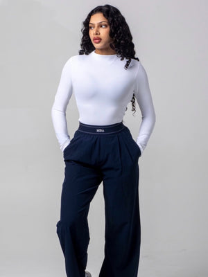Aura Mock Neck Top - Snow