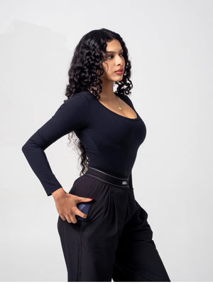 AURA Scoop Neck Top - Midnight
