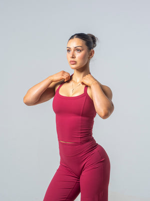 Seamless Halter Top - Cherry