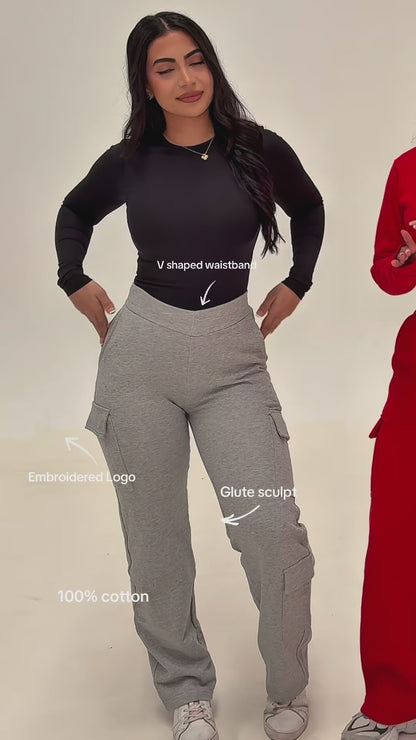 V Sculpt BBL Cargo Sweatpants - Ash